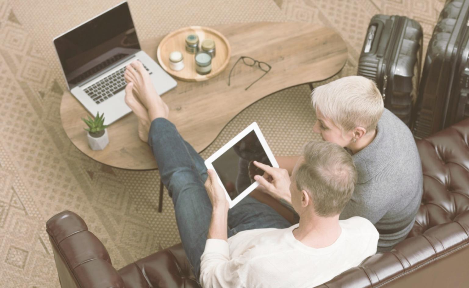 Small group learning environment with participants engaged in discussion